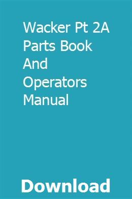 wacker parts manual pdf manuals